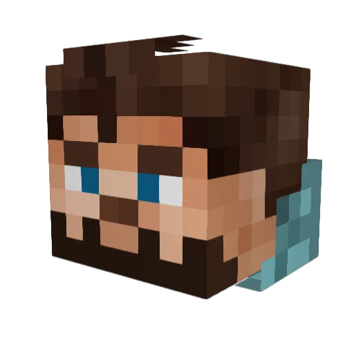 kohmatoz Minecraft avatar head, 3D render