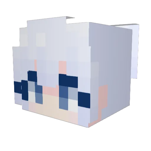kohyeonsu Minecraft avatar head, 3D render