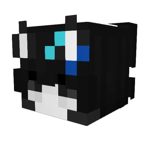koimori Minecraft avatar head, 3D render