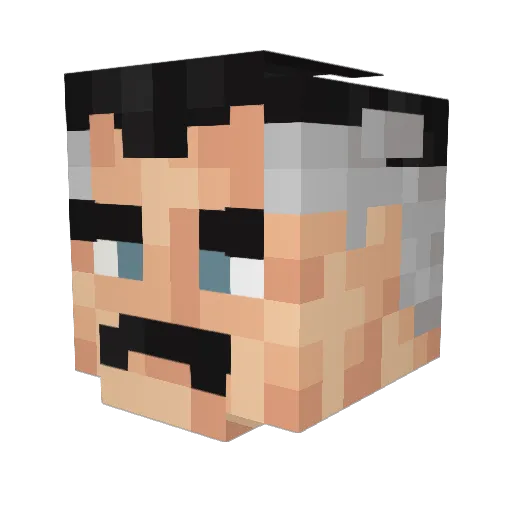 koinder Minecraft avatar head, 3D render