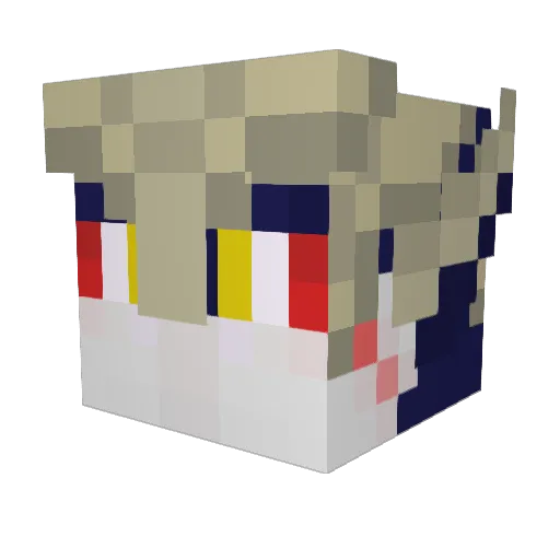 koiranoblesse Minecraft avatar head, 3D render
