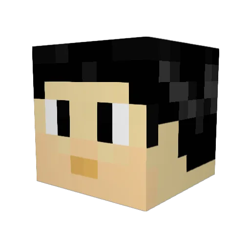 kojette Minecraft avatar head, 3D render