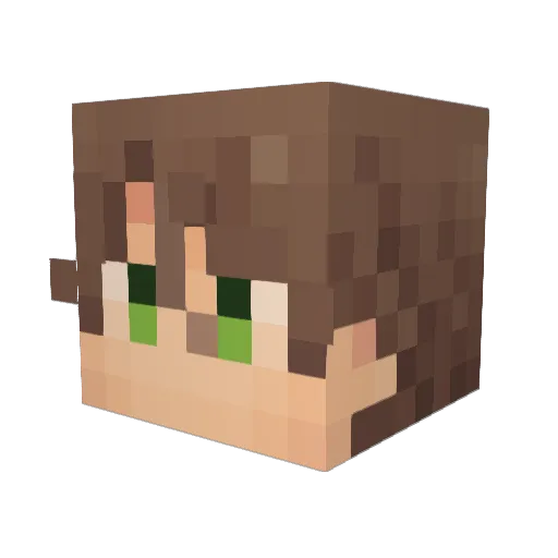 kojimaosen Minecraft avatar head, 3D render