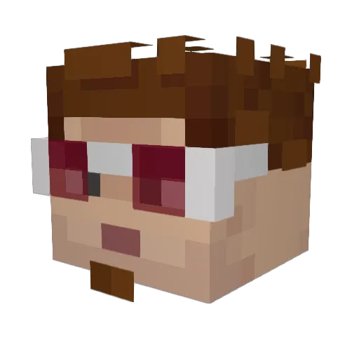 kojipet Minecraft avatar head, 3D render