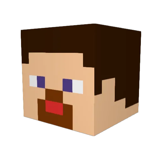 kojisayu Minecraft avatar head, 3D render