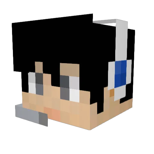 kojjow Minecraft avatar head, 3D render