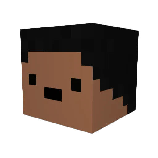 kojo2neat Minecraft avatar head, 3D render