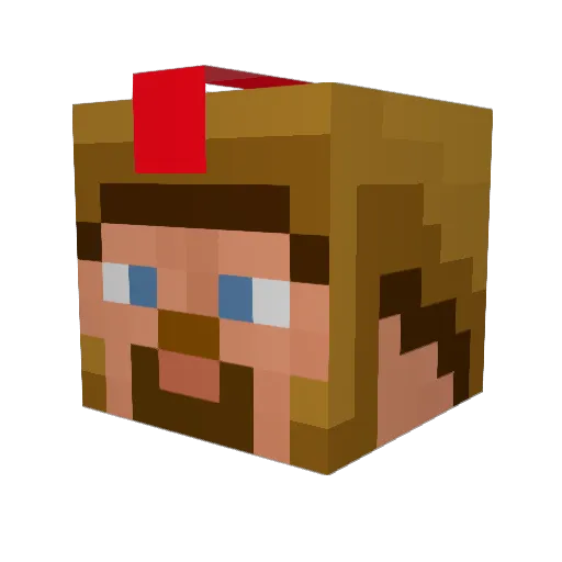 kojoni Minecraft avatar head, 3D render