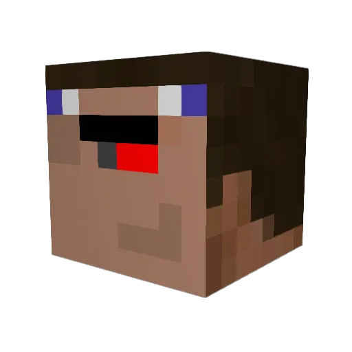 kojot003 Minecraft avatar head, 3D render
