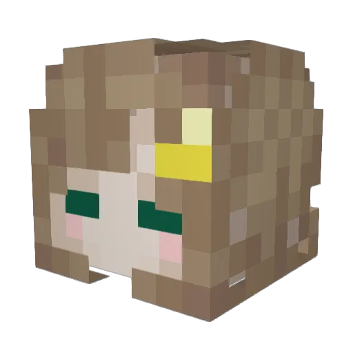 koke_shi Minecraft avatar head, 3D render