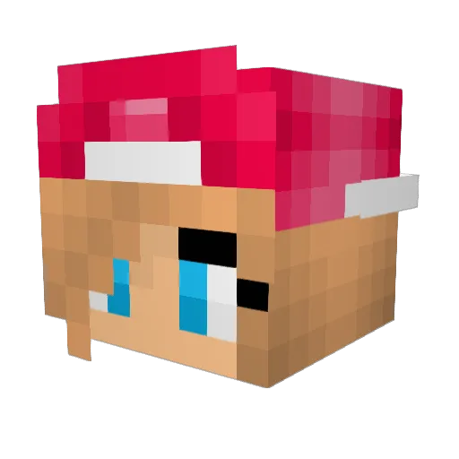 koketona Minecraft avatar head, 3D render