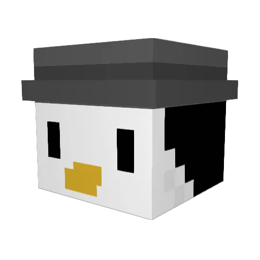 koki_wada Minecraft avatar head, 3D render