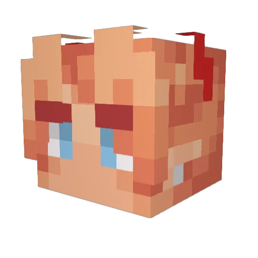 kokiriglade Minecraft avatar head, 3D render