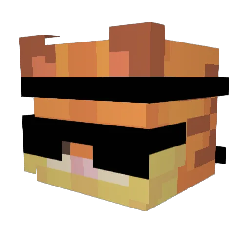 kokiserek Minecraft avatar head, 3D render
