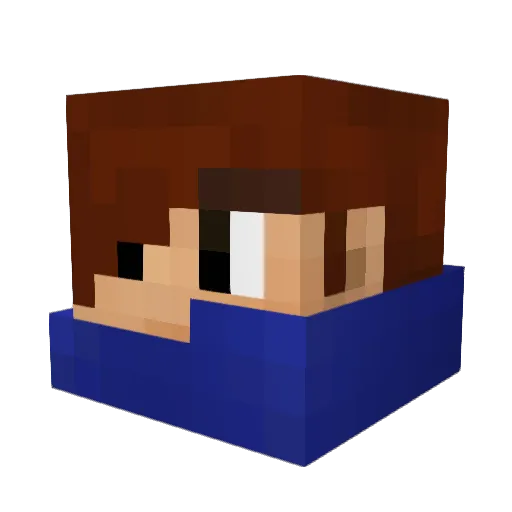 kokjy Minecraft avatar head, 3D render