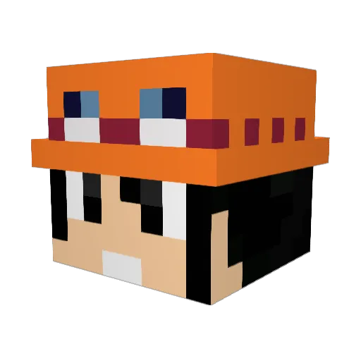 kokkkkk Minecraft avatar head, 3D render