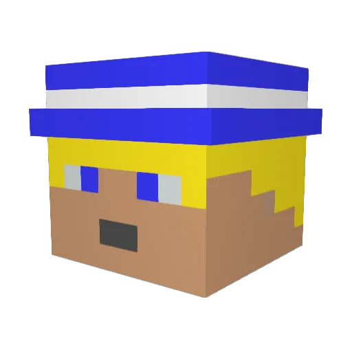koklen Minecraft avatar head, 3D render
