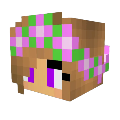 koko3 Minecraft avatar head, 3D render