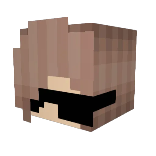 kokoego Minecraft avatar head, 3D render