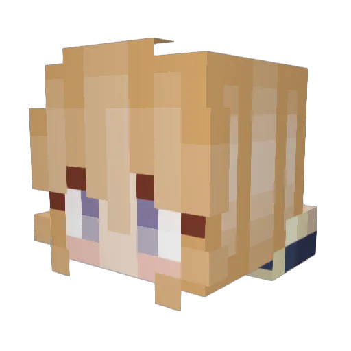 kokokookie Minecraft avatar head, 3D render