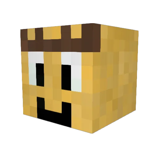 kokokoupin Minecraft avatar head, 3D render