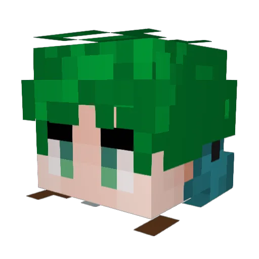 kokolata Minecraft avatar head, 3D render