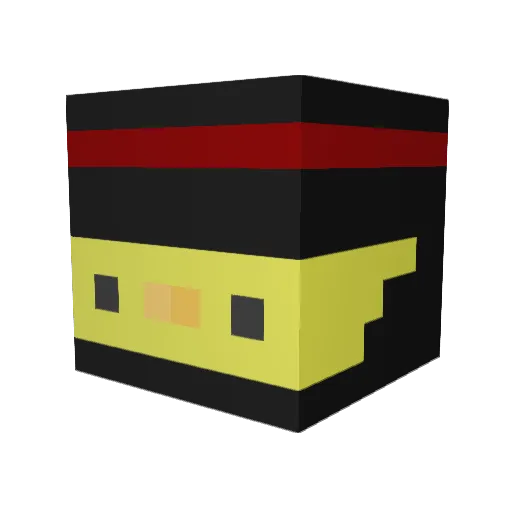 kokosnootman Minecraft avatar head, 3D render