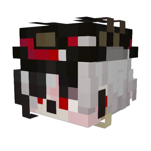 kokozmaroko Minecraft avatar head, 3D render