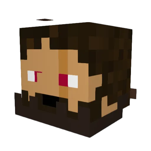 kokristof Minecraft avatar head, 3D render