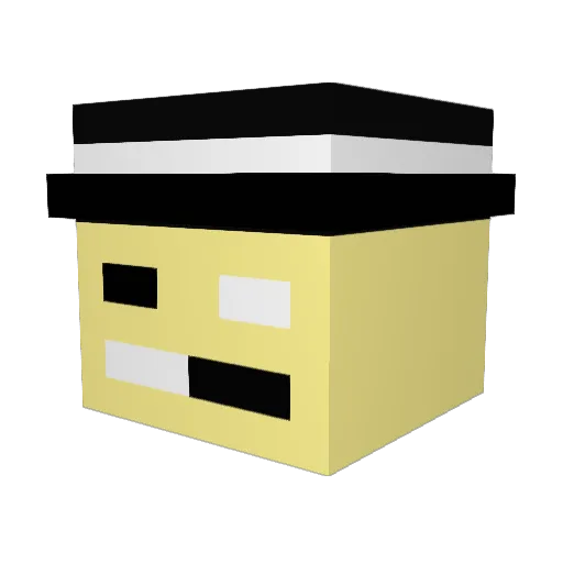 koksiacz Minecraft avatar head, 3D render