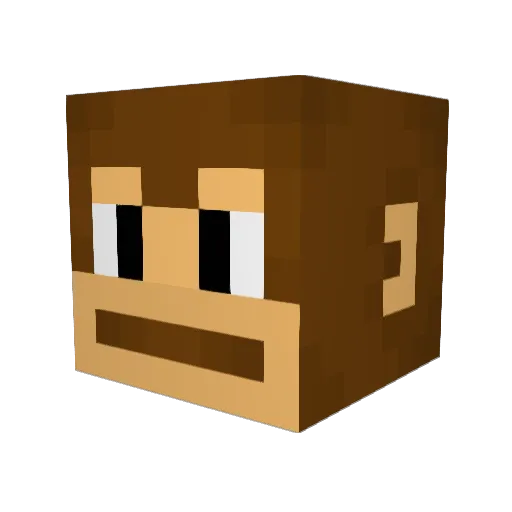 kokszera Minecraft avatar head, 3D render
