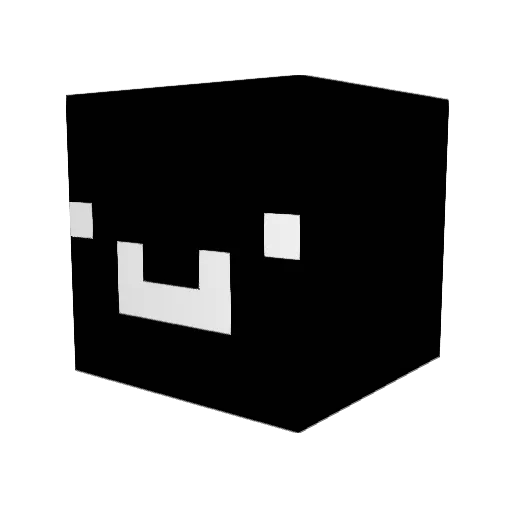 koktejlicek Minecraft avatar head, 3D render