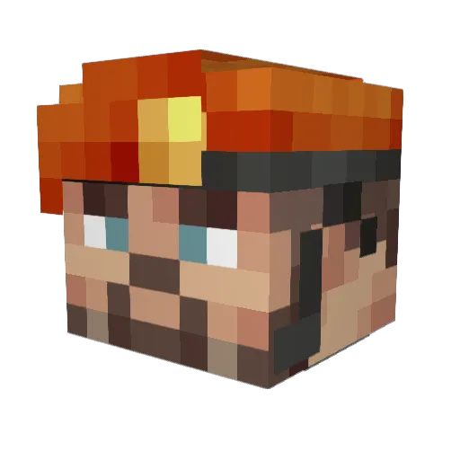 koku_ni Minecraft avatar head, 3D render