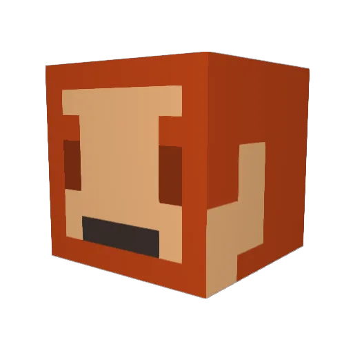 kokurou Minecraft avatar head, 3D render