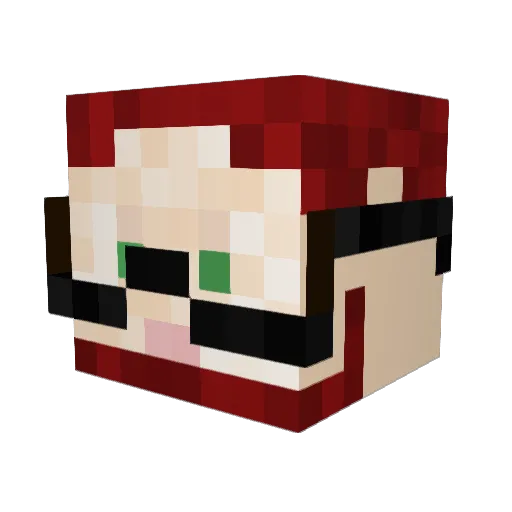 kokutani Minecraft avatar head, 3D render