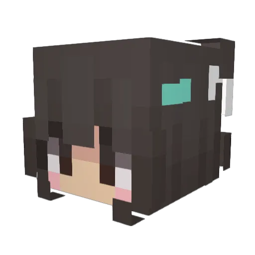 kokuuss Minecraft avatar head, 3D render