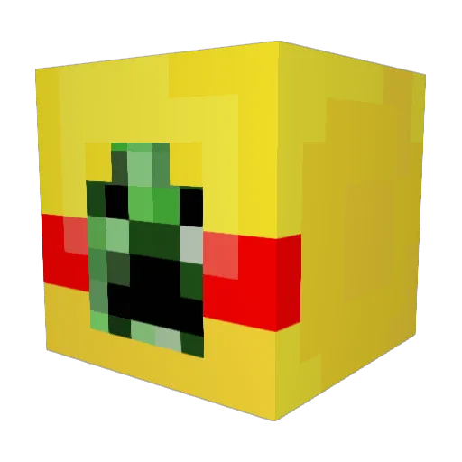 kokzhenhao Minecraft avatar head, 3D render