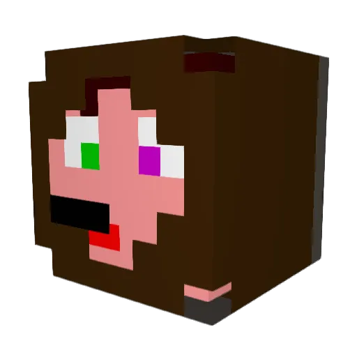 kokzsa Minecraft avatar head, 3D render