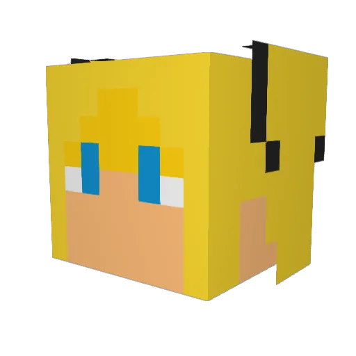 kolbo Minecraft avatar head, 3D render