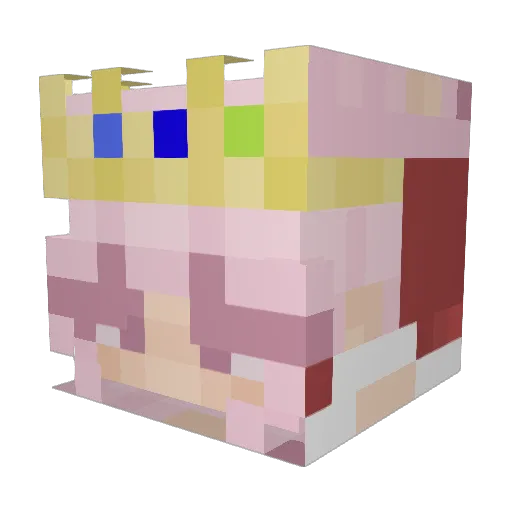 kolejitsu Minecraft avatar head, 3D render