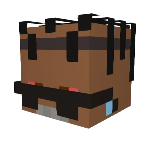 kolesoo Minecraft avatar head, 3D render