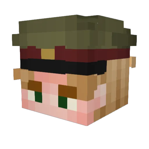 koliboba Minecraft avatar head, 3D render