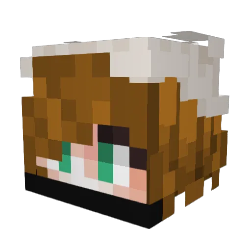 kolibrin_08 Minecraft avatar head, 3D render
