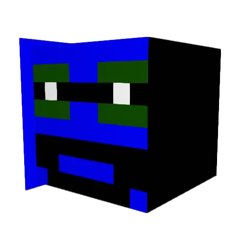 kolkick Minecraft avatar head, 3D render