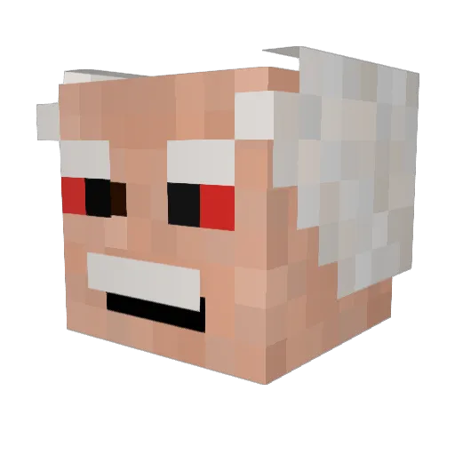 kolkozz Minecraft avatar head, 3D render