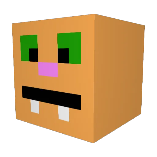 kollerupp Minecraft avatar head, 3D render
