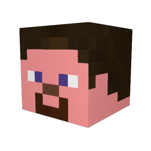 kolsvart Minecraft avatar head, 3D render