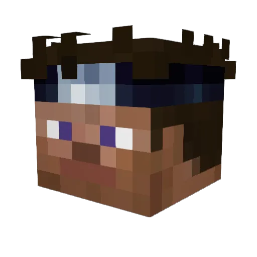 kolyila Minecraft avatar head, 3D render