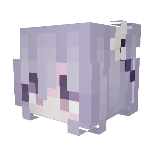 komabiku Minecraft avatar head, 3D render