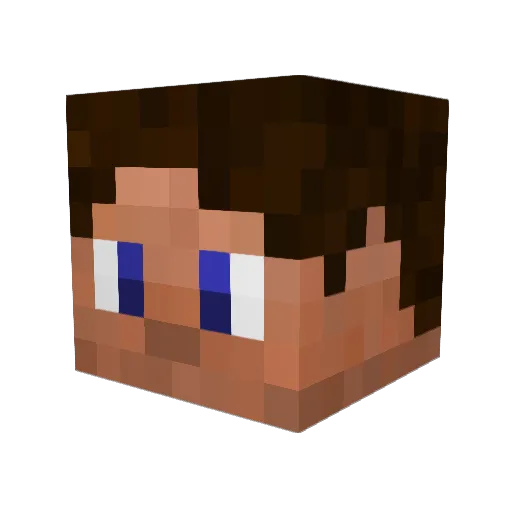 komacchi Minecraft avatar head, 3D render